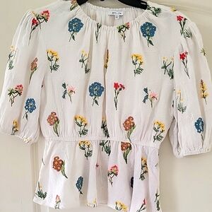 Embroidered Floral Blouse